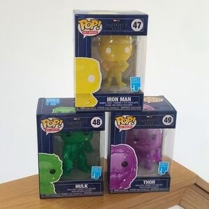 Funko Pop! Art Series Thor, Iron Man, Hulk Set